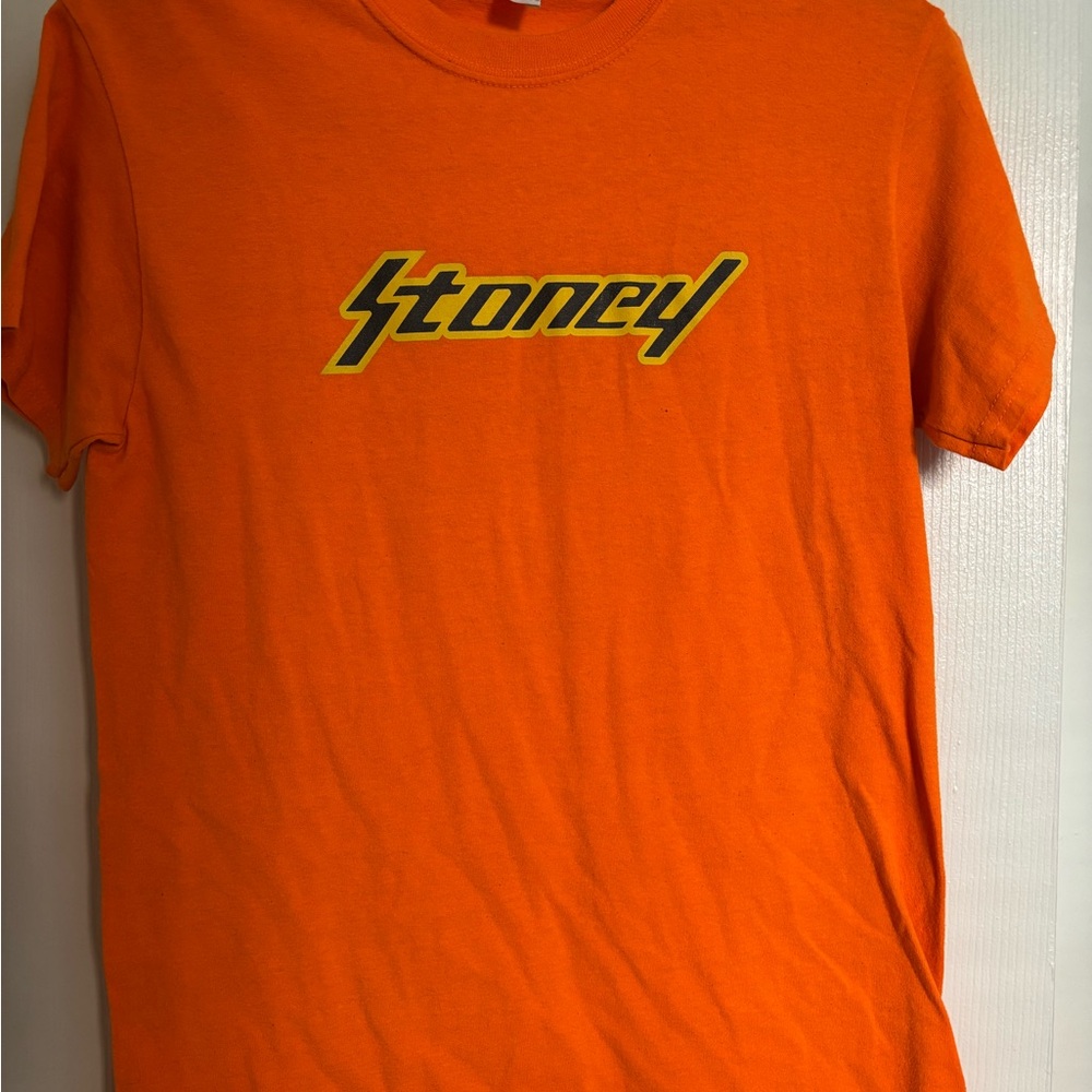 Orange Post Malone Stoney Hunting Club Tour 2017 T-Shirt Size Small